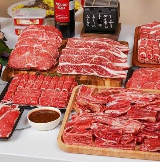 Bàn tiệc lẩu nướng thịt bò nhập khẩu TM Foods